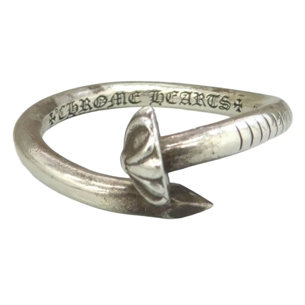 CHROME HEARTS クロムハーツ（原本無） NAIL CRSBALL ネイル クロスボール リング シルバー系 21号【中古】