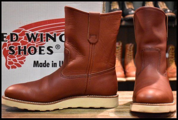 【8.5E 箱付 美品 犬タグ 98年】レッドウィング 8866 ペコス 赤茶 オロラセット プルオン ブーツ redwing pecos HOPESMORE【GF171】