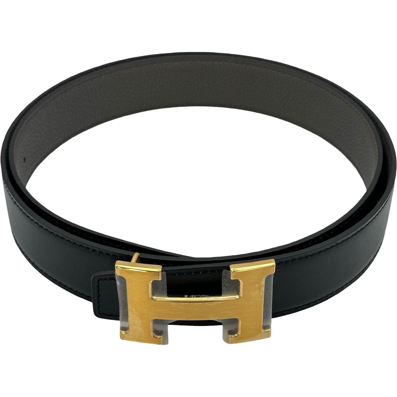 エルメス HERMES Hベルト ブラック ゴールド金具 スイフト レディース ベルト
