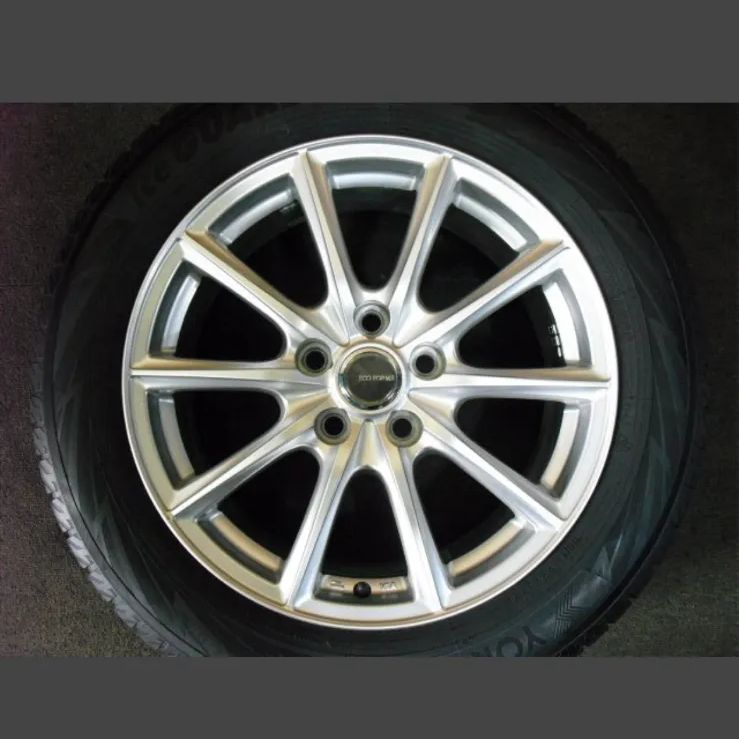 (T-2222)本州送料無料 バリ山 iG70 215/60R17 C-HR カローラクロス 等 17インチスタッドレスセット物 中古タイヤホイール