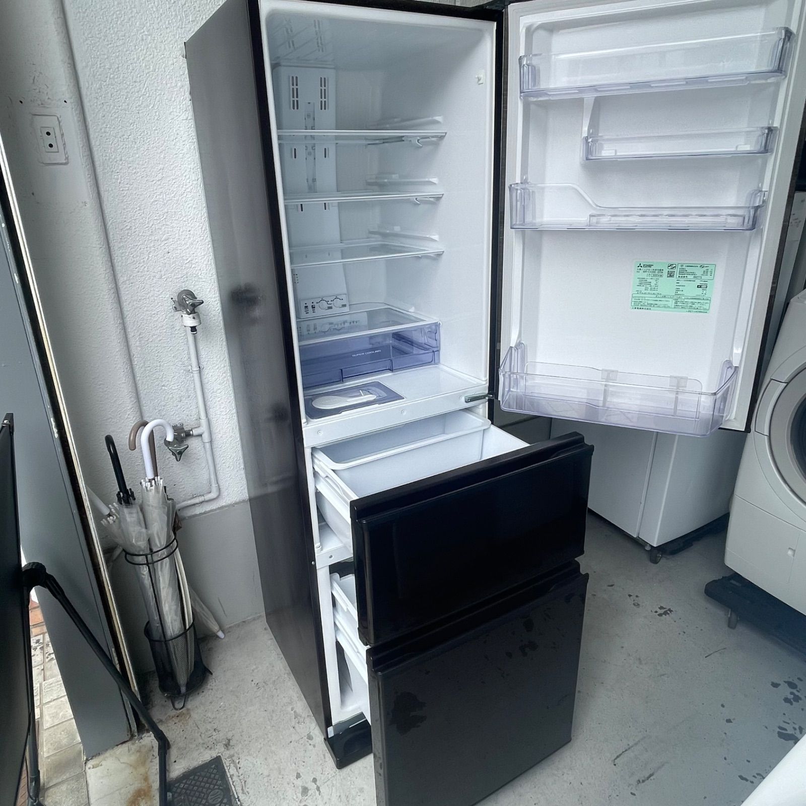 大阪限定】三菱 冰箱 MR-CX30E-BR 300L 2020年制 3门冷蔵庫 動作品