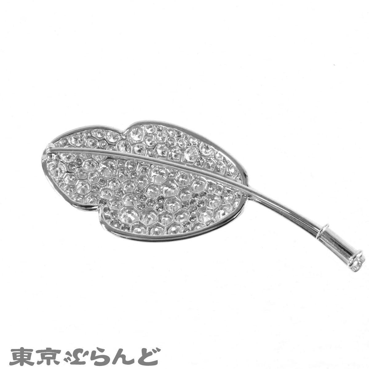 ギメル Gimel リーフ ブローチ プラチナ Pt950 ダイヤモンド 3.779ct