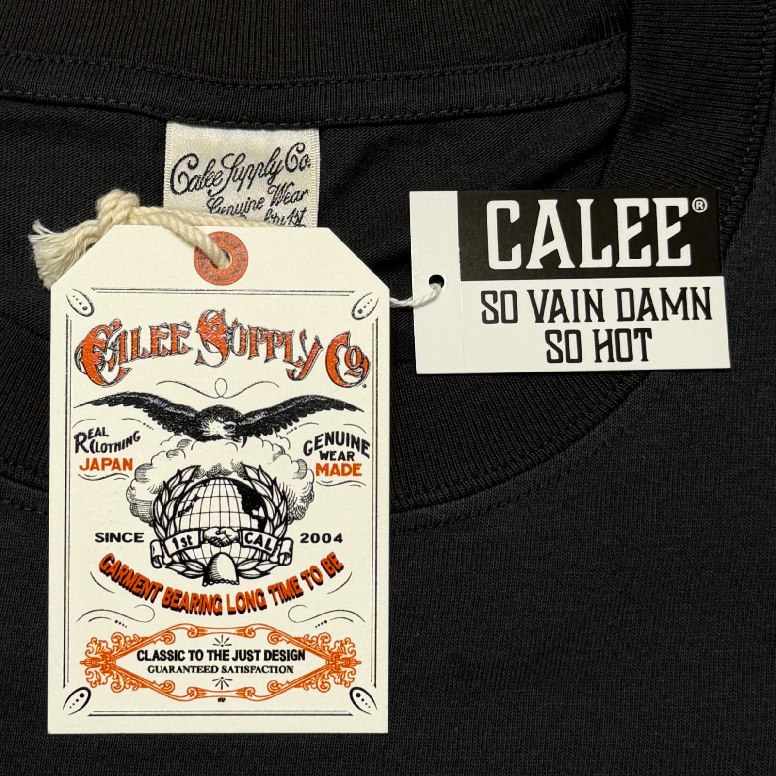 参考上代14300円 未使用 CALEE 25AW VINTAGE TYPE CIRCLE LOGO L/S TEE 