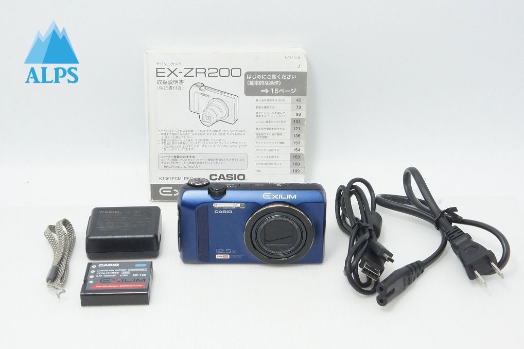 良品 CASIO カシオ HIGH SPEED EXILIM EX-ZR200 コンパクトデジタル