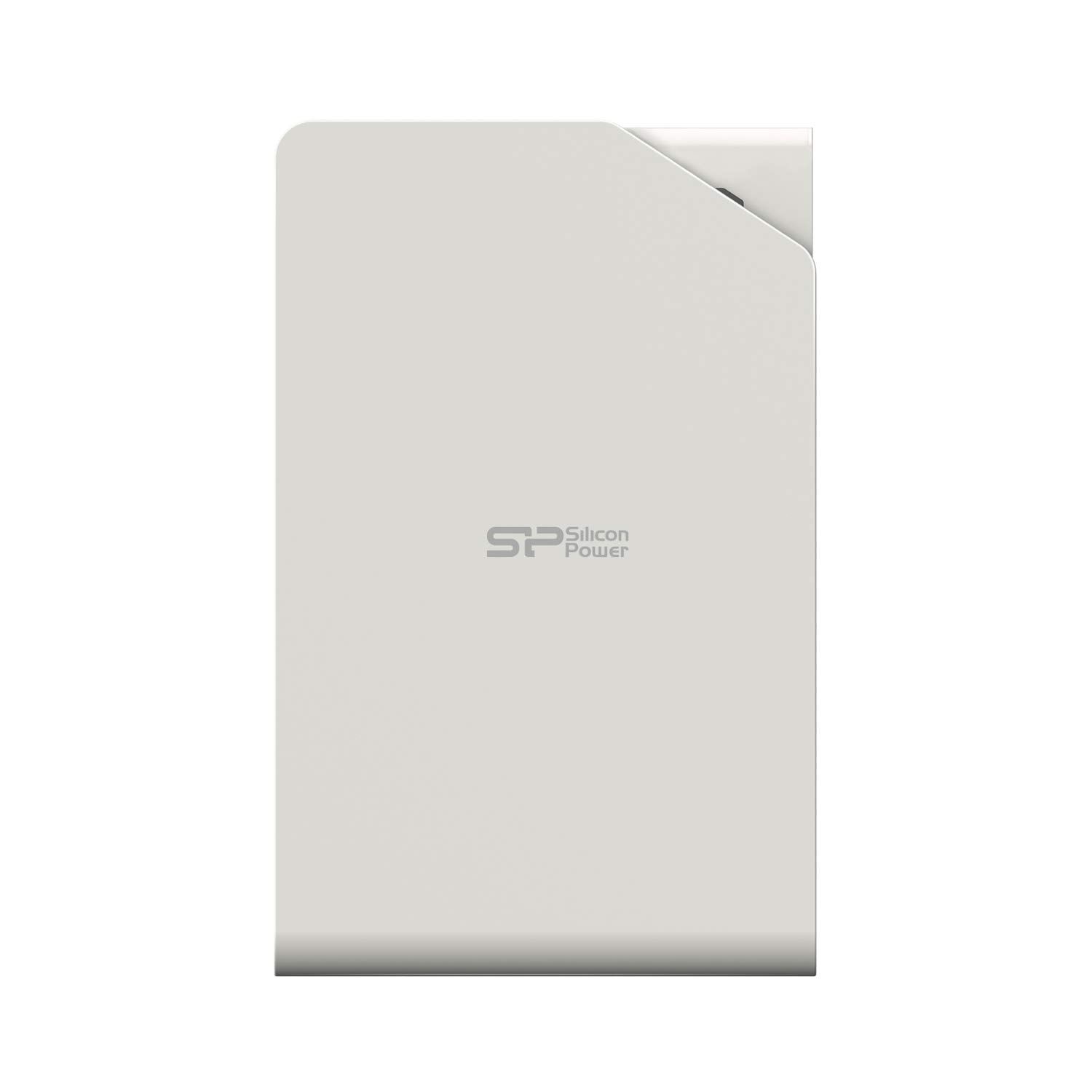 シリコンパワー ポータブルHDD 1TB 2.5インチ USB3.0/2.0対応 PS4 動作確認済 Stream S03シリーズ ホワイト SP010TBPHDS03S3W B00HD7IRNA [ホワイト] [単品] [1TB]