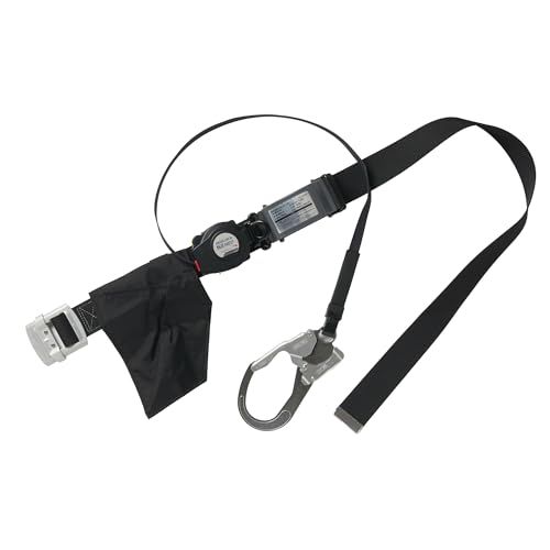 タイタン(TITAN) リーロック巻取式胴ベルト SLN505ーBLーLL (タイプ1/第1種/ロック機構付き/2WAY/外部フック環付き/アルミスライドバックル/100kg仕様/シングル/ブラック/LLサイズ/6.75m以下の低所作業用)ts