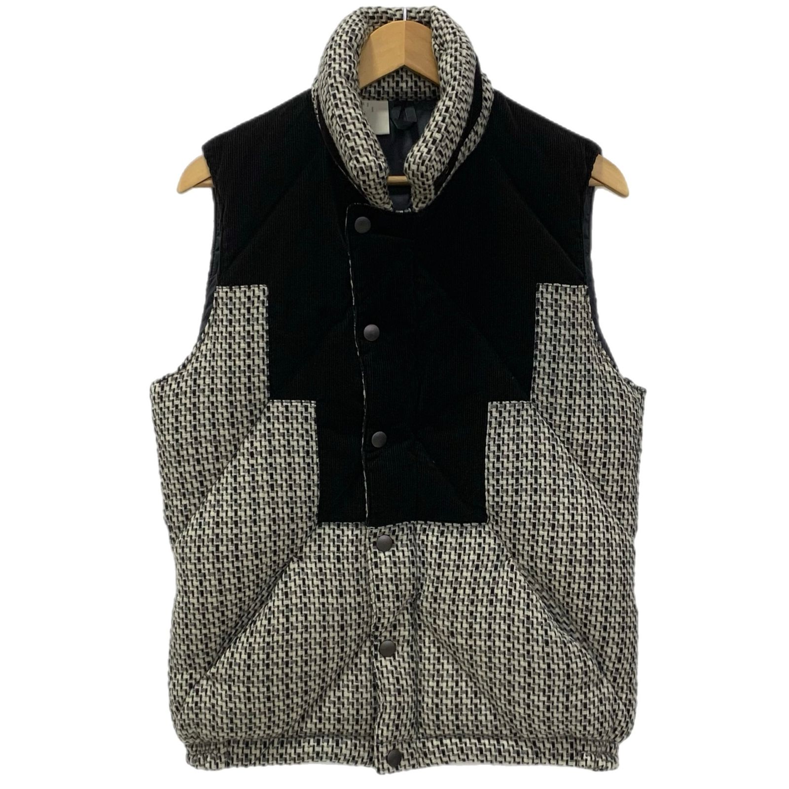 N.HOOLYWOOD　ダウンベスト　192-VE02　pieces　38 エヌハリウッド N.HOOLYWOOD 摩天楼期 ウールダウンベスト 切り替え