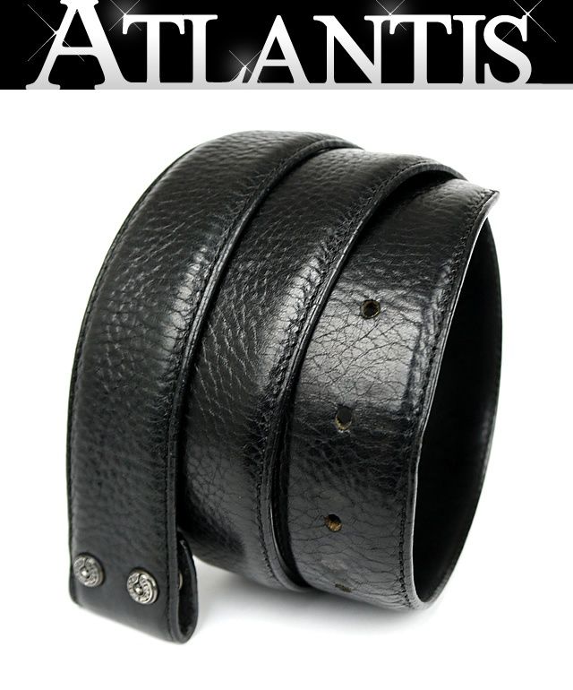 CHROME HEARTS 新宿店 クロムハーツ 美品 1.5 ベルトストラップ レザー メンズ size:34 黒 30823