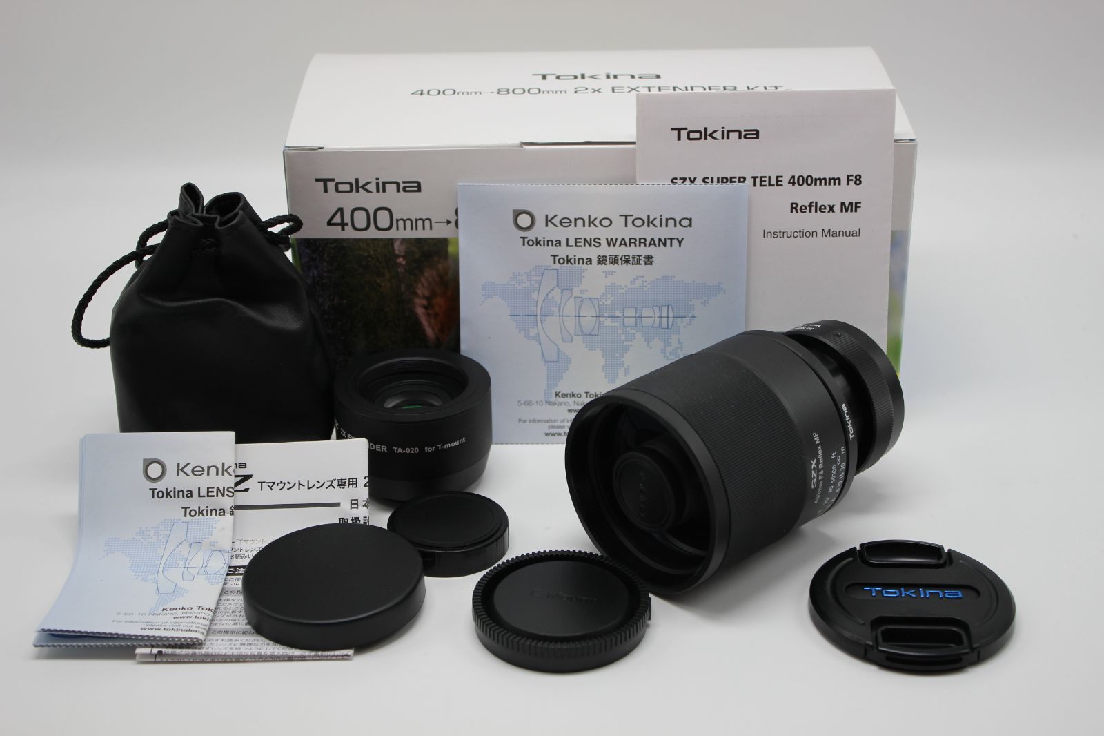 ■ほぼ新品■ トキナー SZX 400mm F8 Reflex MF & 2X EXTENDER KIT ソニーEマウント マニュアルフォーカス ＊27208