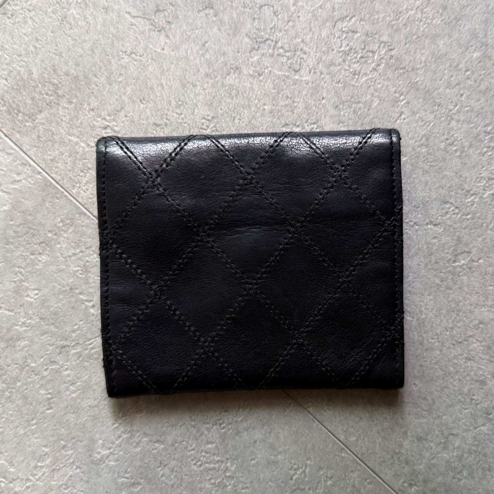CHANEL シャネル ビコローレ コインケース 財布 レザー ブラック 