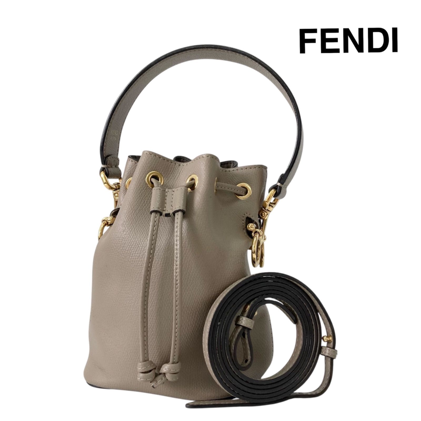 FENDI フェンディ ミニ モントレゾール 8BS010 ショルダーバッグ ハンドバッグ 2way グレージュ
