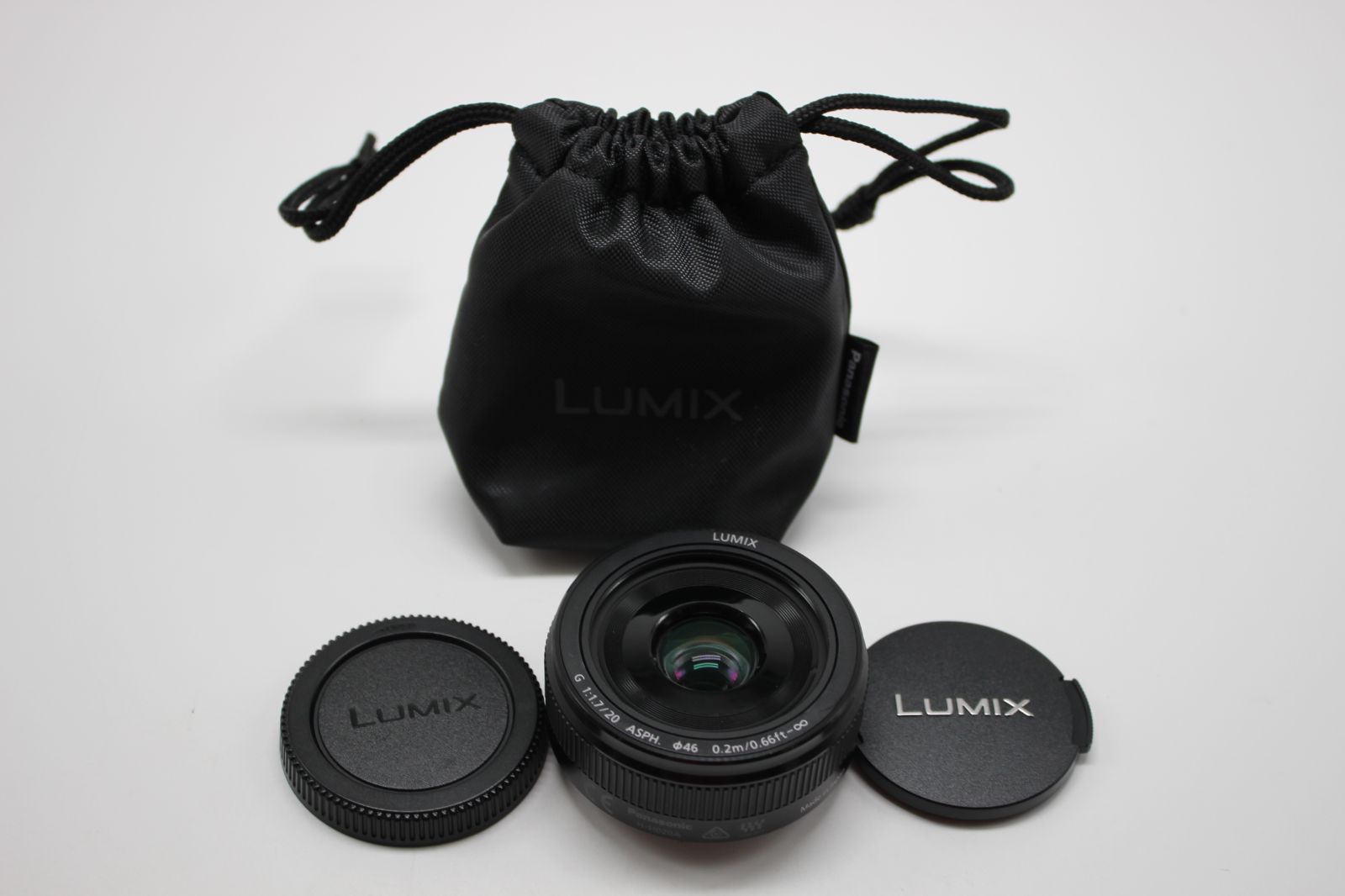 ■ほぼ新品■ PANASONIC ルミックス G 20mm/F1.7 II ASPH. ブラック H-H020A-K ＊27202