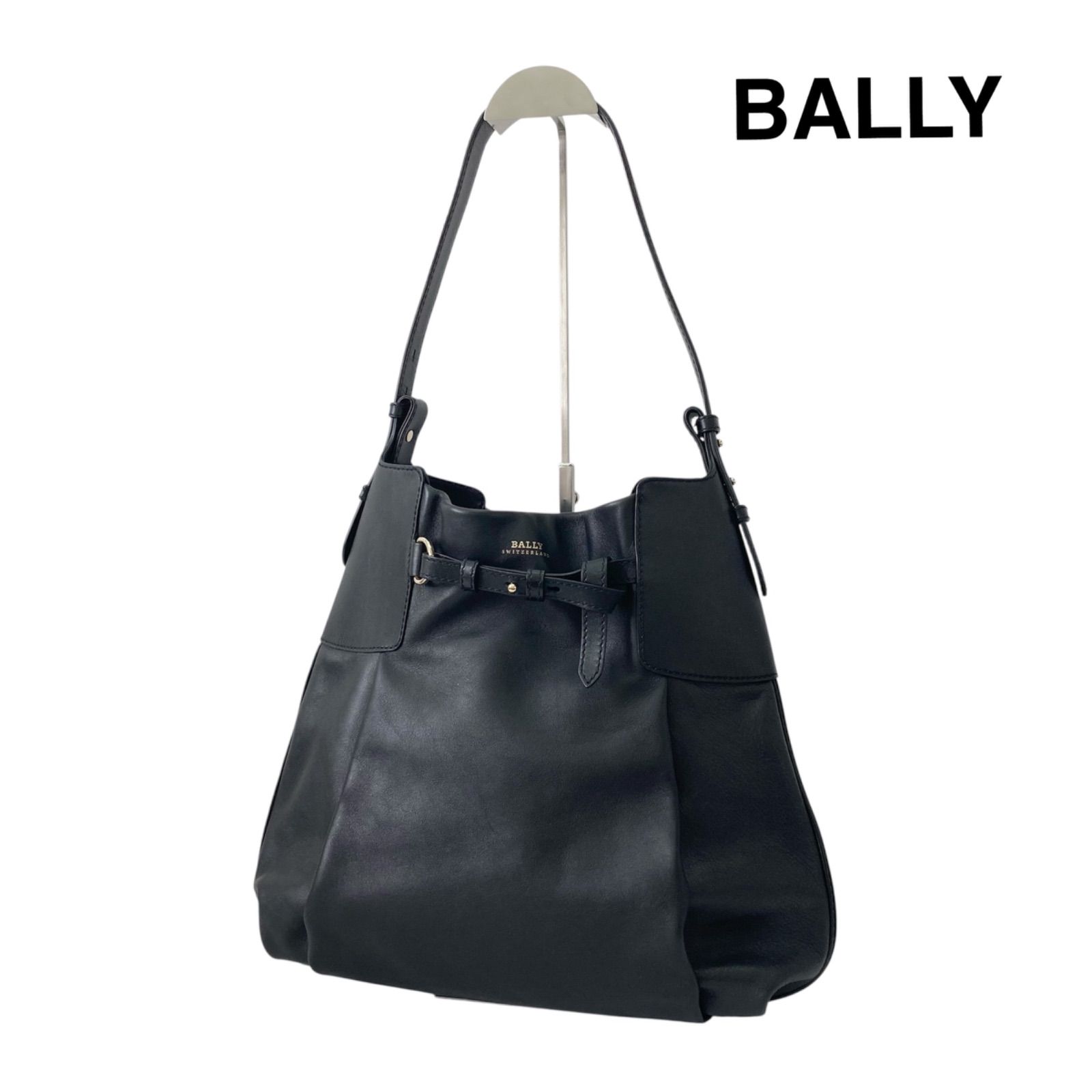 BALLY バリー　レザー　ハンドバッグ　ショルダーバッグ　ワンショルダー　ホーボーバッグ　ブラック