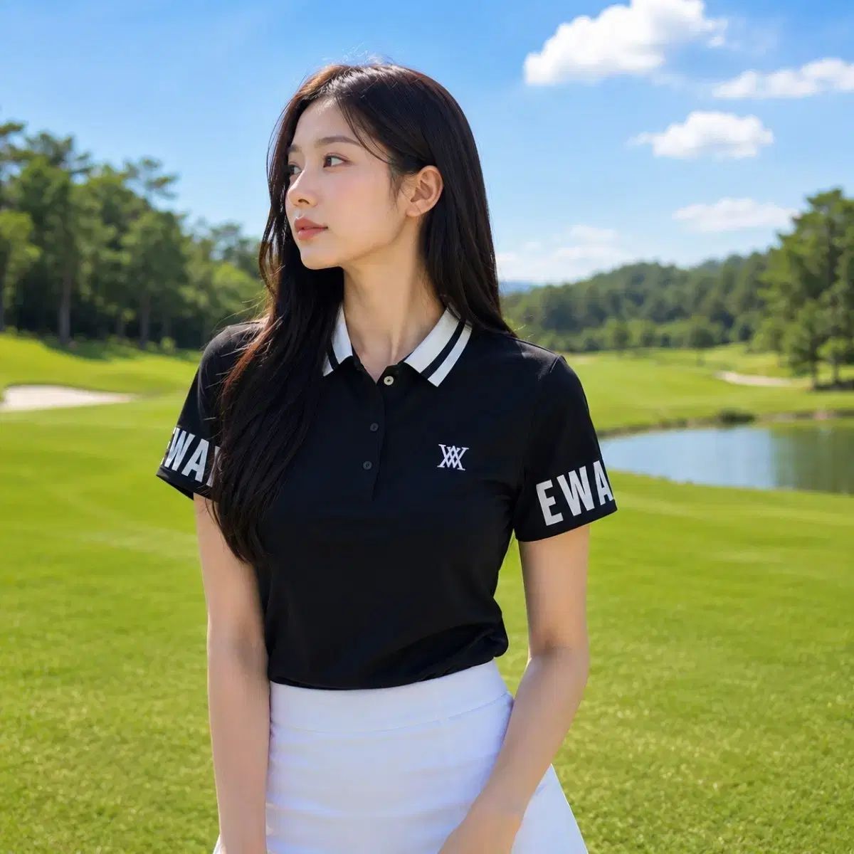 正規品 ANEW GOLF(アニューゴルフ) レディース 半袖 Tシャツ ブラック S