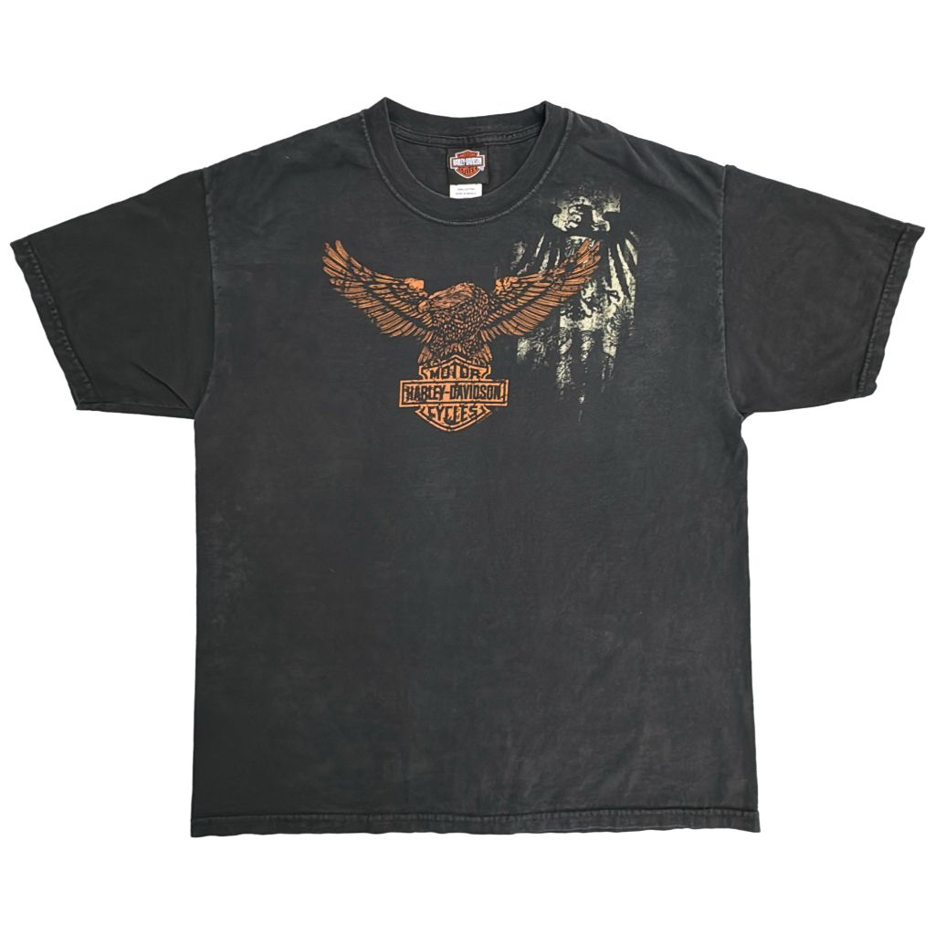 HARLEY DAVIDSON ハーレーダビッドソン 半袖Ｔシャツ モーターサイクル ブラック(メンズ L)中古 古着 Y3427