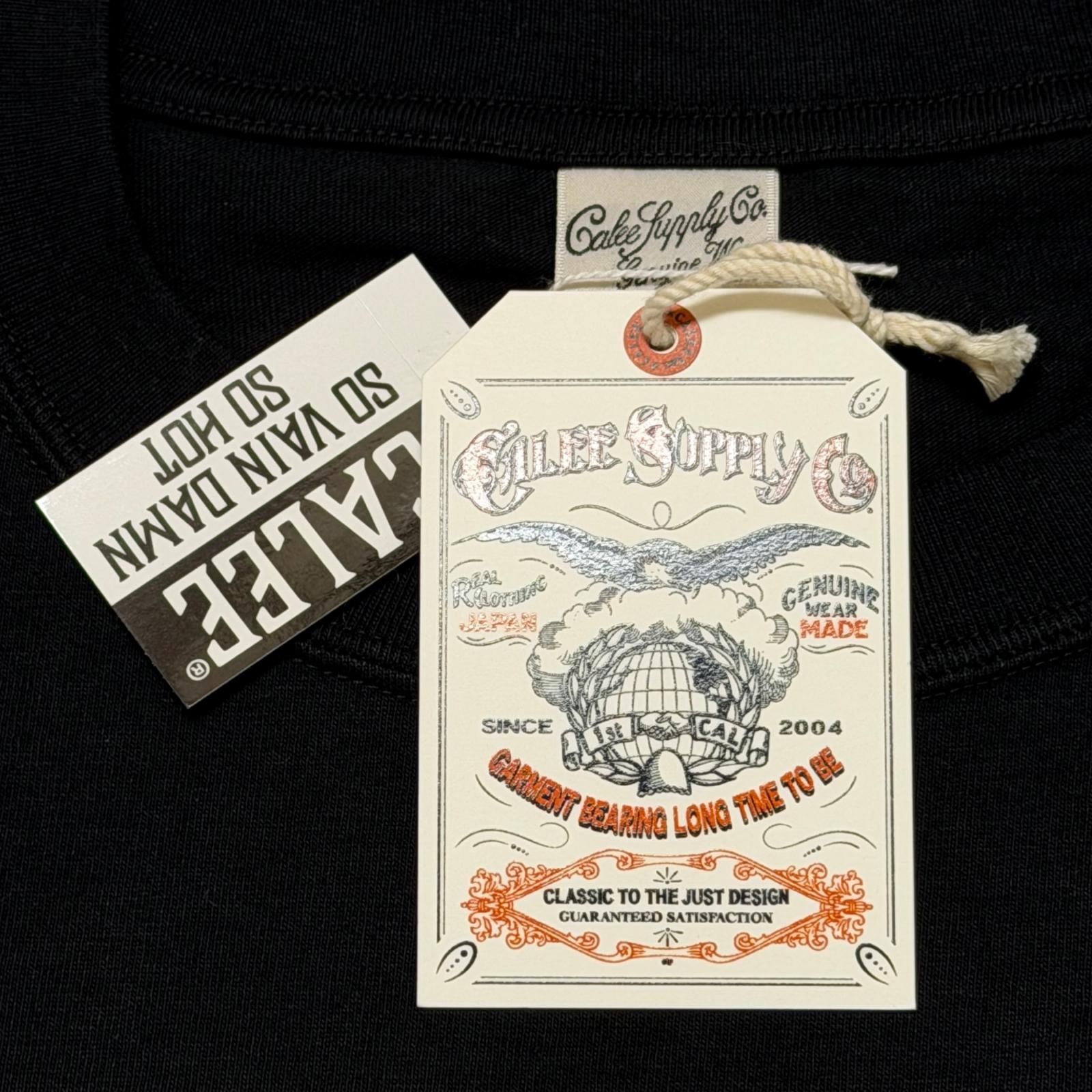 参考上代13200円 未使用 CALEE 25AW VINTAGE TYPE EMBROIDERY L/S TEE 