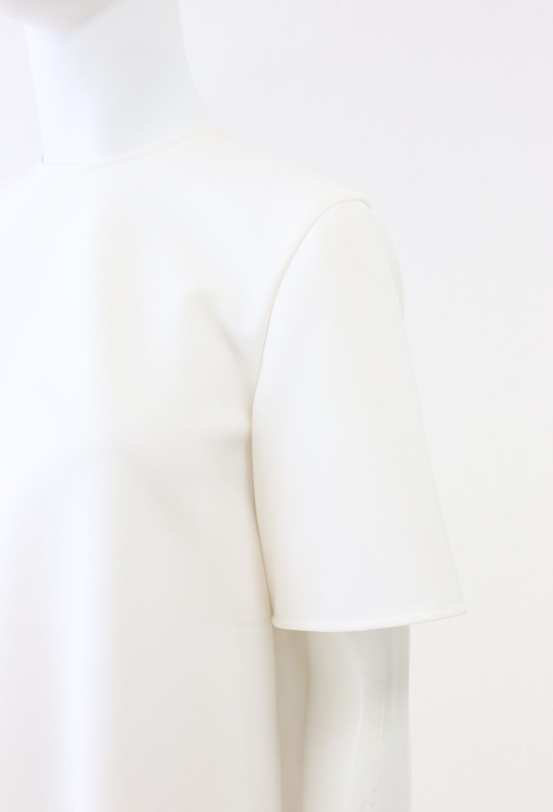 美品✨アディアム 23年 ピオニーTシャツ 切替 プリーツ シフォン S 白 ADEAM Peony T-shirt 美品 アディアム プリーツヘム 0 白 2023年商品