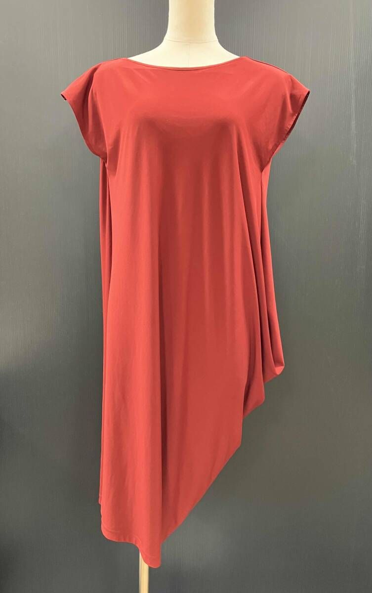 ISSEY MIYAKE/イッセイミヤケ/アシンメトリーワンピース/バーガンディ/サイズ2 8,408円