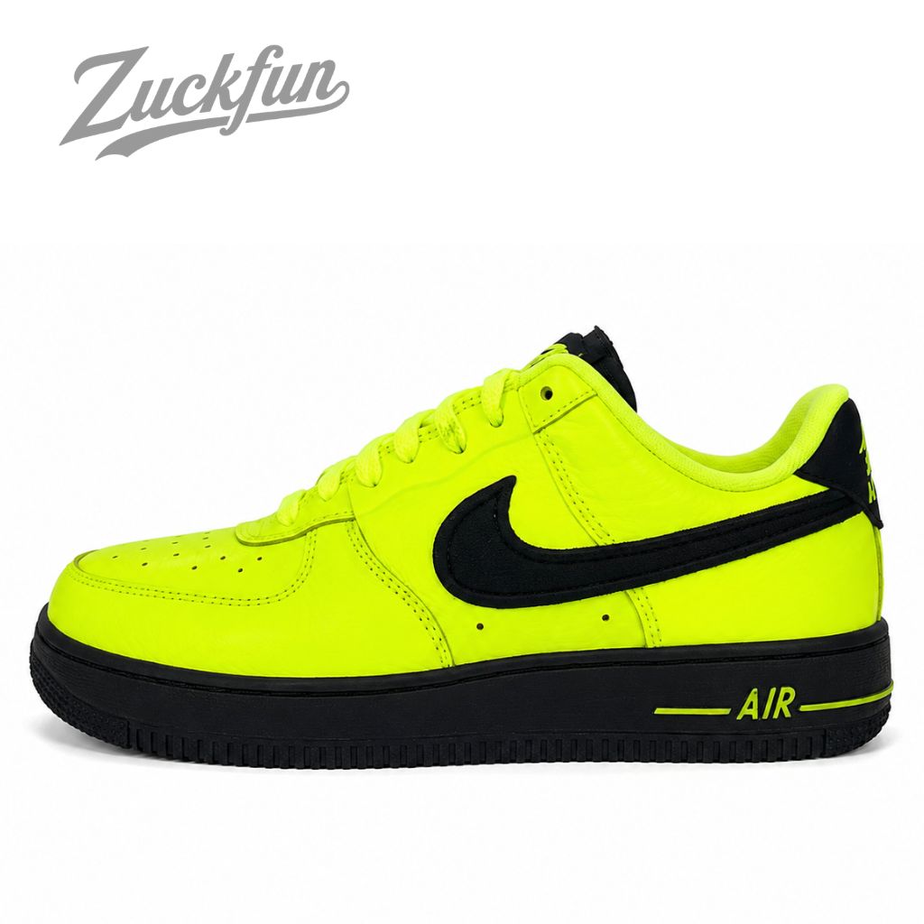 NIKE AIR FORCE 1 LOW エア フォース 1 ロー カット ダンス ボルト イエロー ブラック 黒 レディース ナイキ スニーカー 23 cm U10986