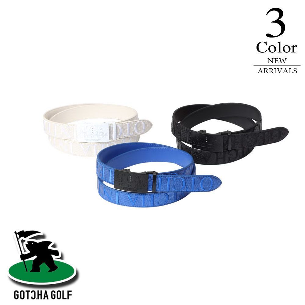 ガッチャゴルフ ゴルフ ワントーンカーボンホールレスベルト 262gg8102 【F(全長130cm)：メンズ】GOTCHA GOLF ベルト メンズ【2026新作】