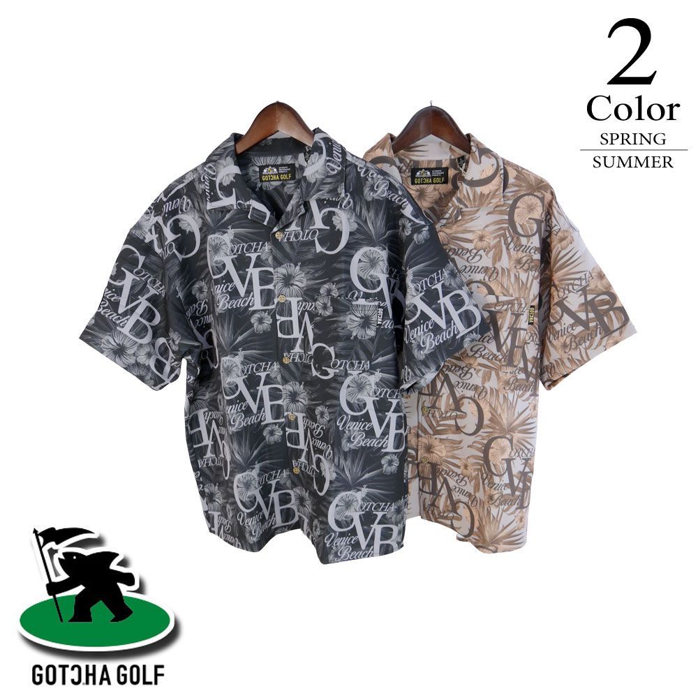 Мサイズ 美品 GOTCHA GOLF ボタニカル柄 ストレッチパンツ●ガッチャゴルフ (▲220) GOLF GOTCHA ストレッチ 鹿の子 | ボタニカルネオン柄