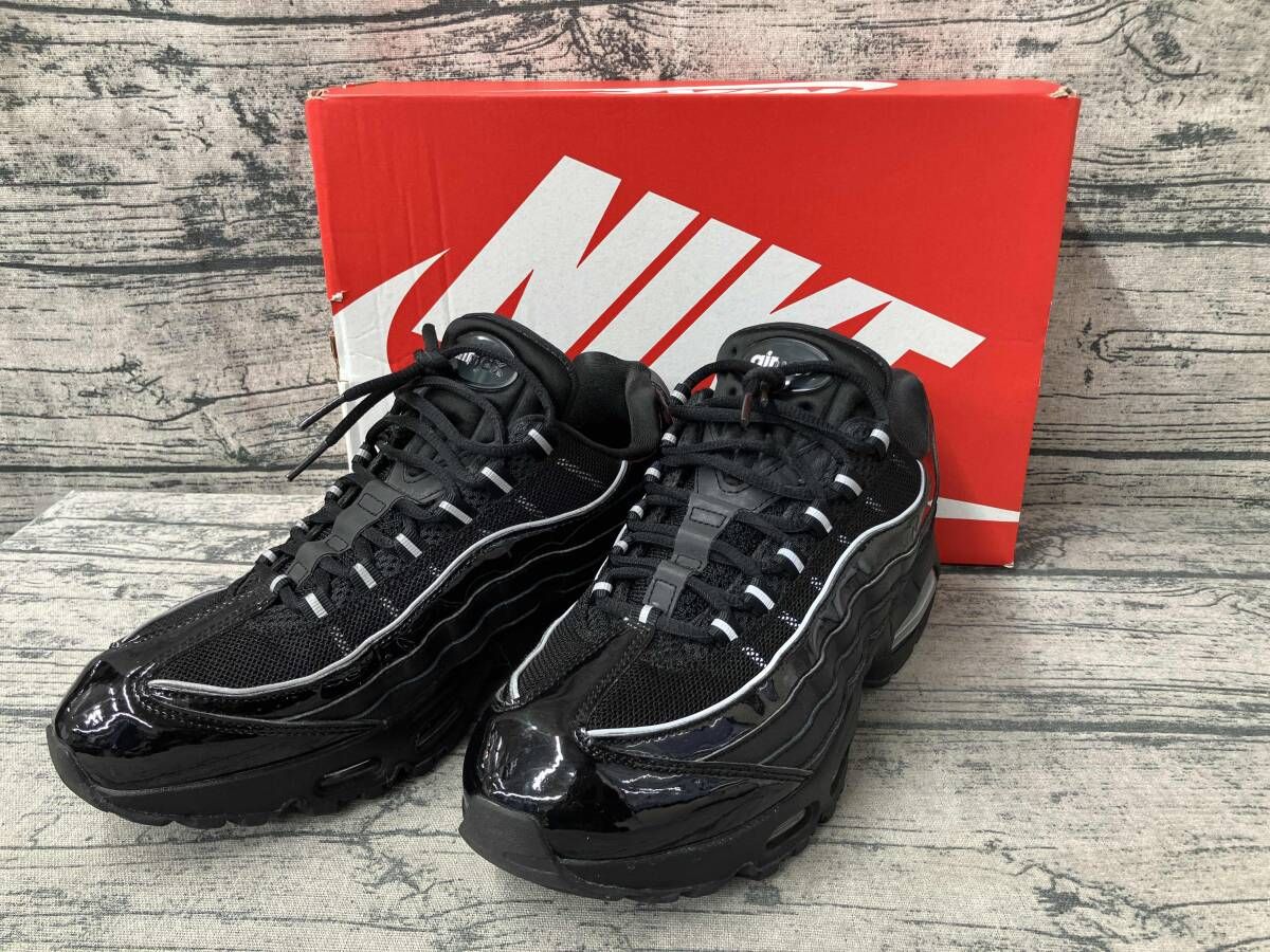 【箱付き】NIKE ナイキ スニーカー WMNS AIR MAX 95 BIG BUBBLE Black Patent 27.5cm IB6397-001
