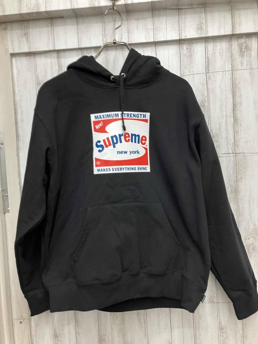 Supreme/パーカー/21ss shine hooded ブラック/Sサイズ