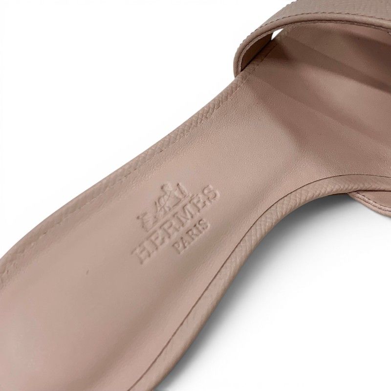 エルメス HERMES オアジス サンダル 靴 シューズ レザー ピンク 未使用