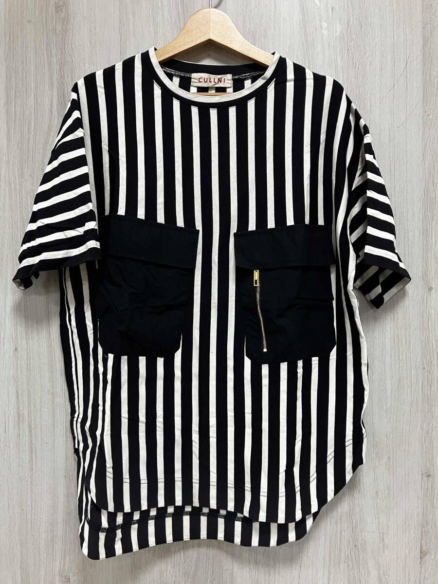 CULLNI/クルニ/半袖Tシャツ/ストライプTシャツ/2017SS/ホワイト/サイズ2/17-MS-001