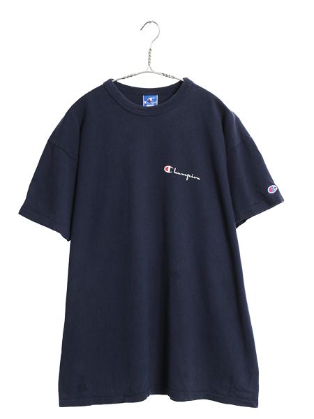 80s USA製 チャンピオン スクリプト ロゴ プリント 半袖 Tシャツ メンズ XL / ヴィンテージ 100% コットン シングルステッチ 大きいサイズ