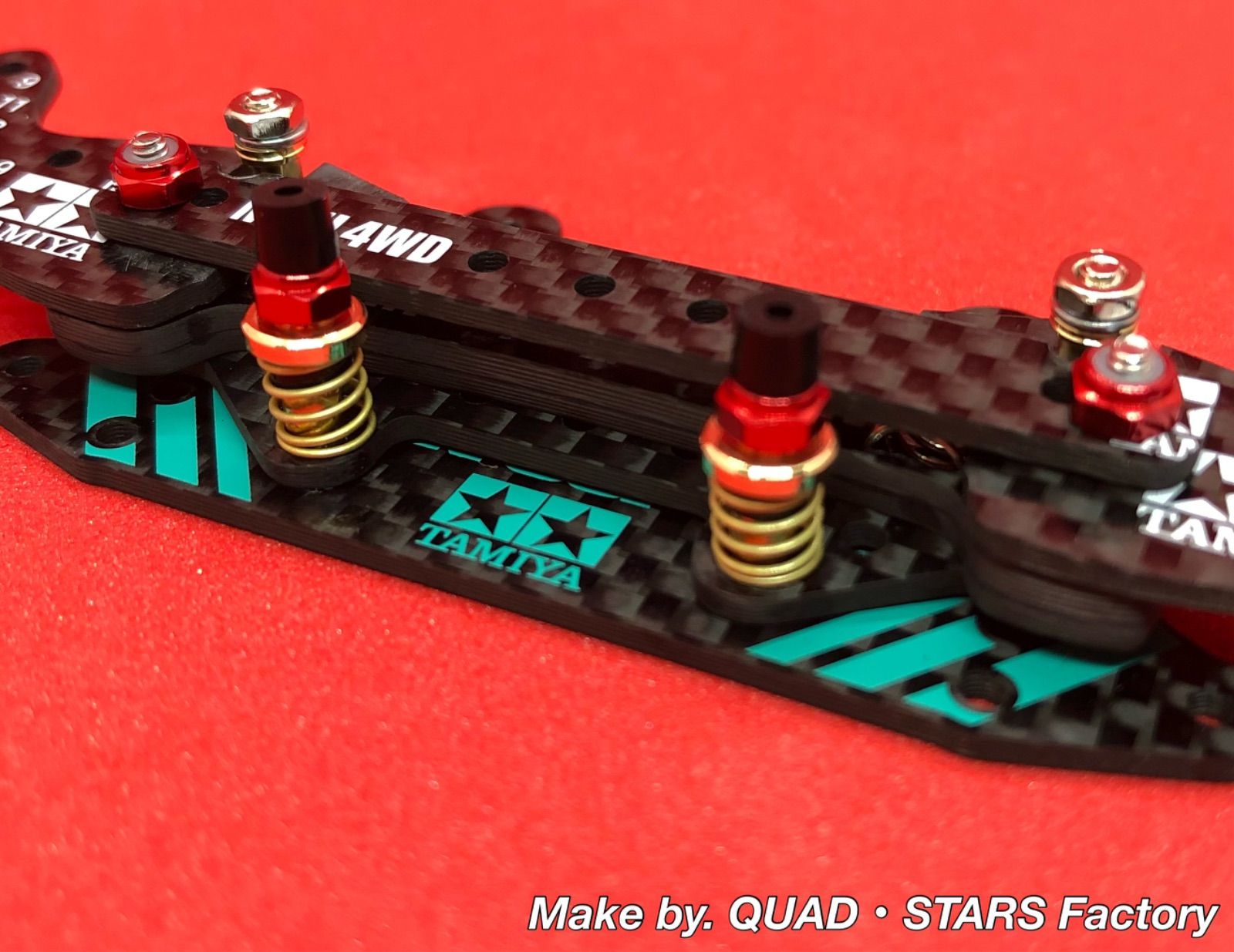 【ミニ四駆・カスタムパーツ】2軸ATピボットバンパー　J-CUP2022／フルカーボン【各種シャーシ専用加工も承ります❗️】