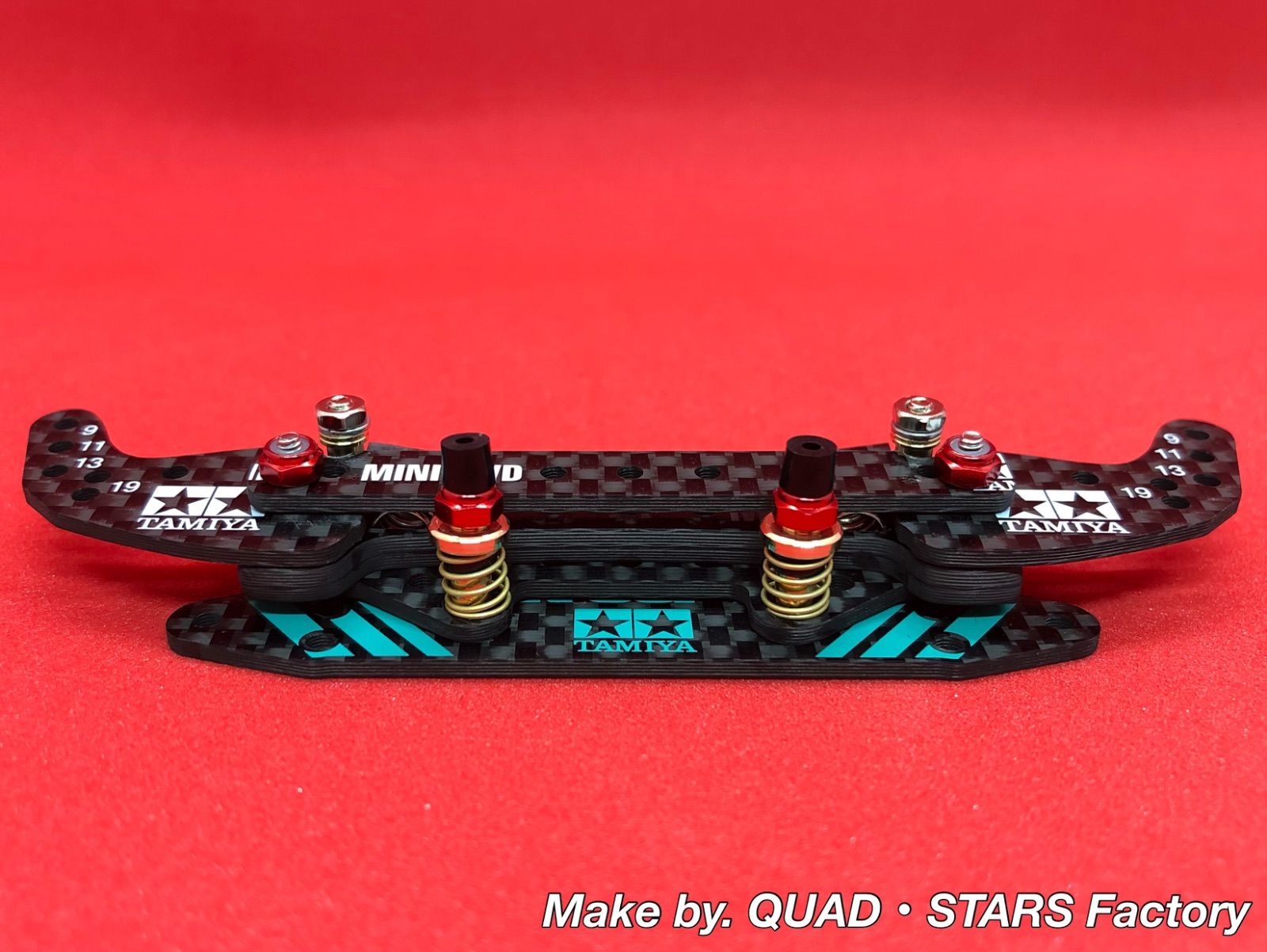 【ミニ四駆・カスタムパーツ】2軸ATピボットバンパー　J-CUP2022／フルカーボン【各種シャーシ専用加工も承ります❗️】