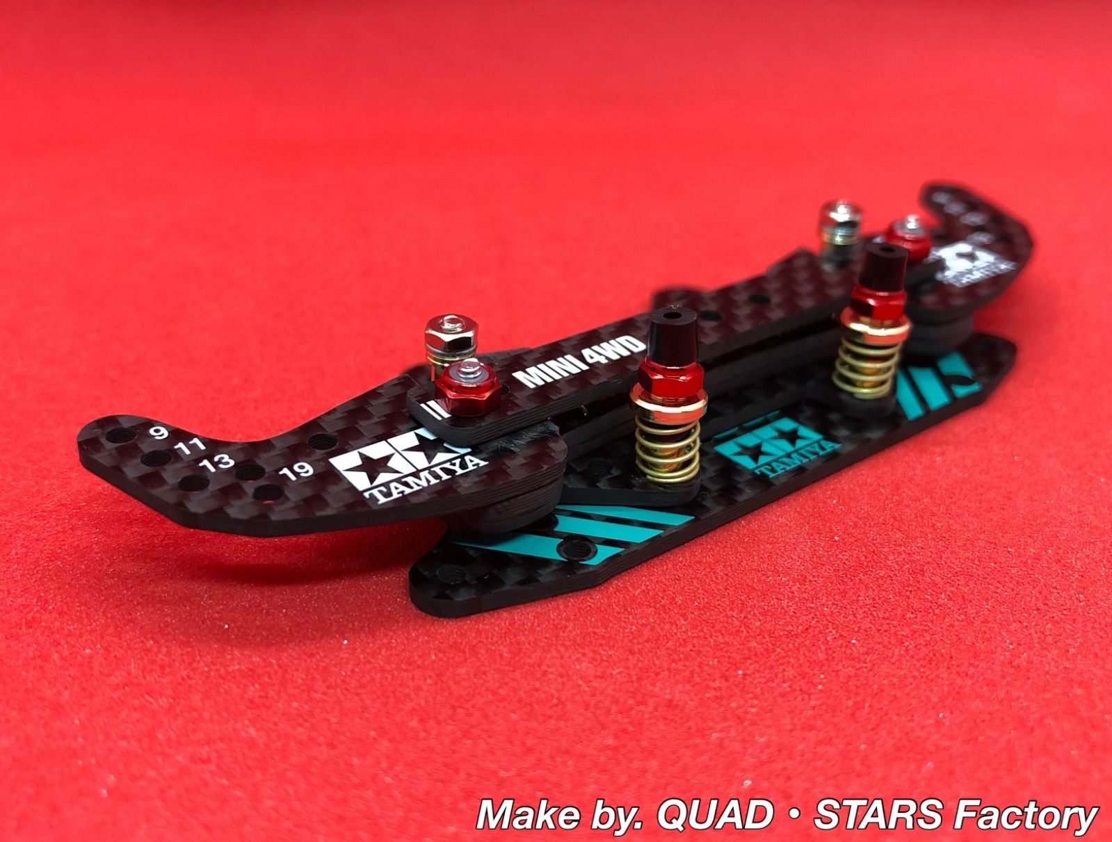 【ミニ四駆・カスタムパーツ】2軸ATピボットバンパー　J-CUP2022／フルカーボン【各種シャーシ専用加工も承ります❗️】