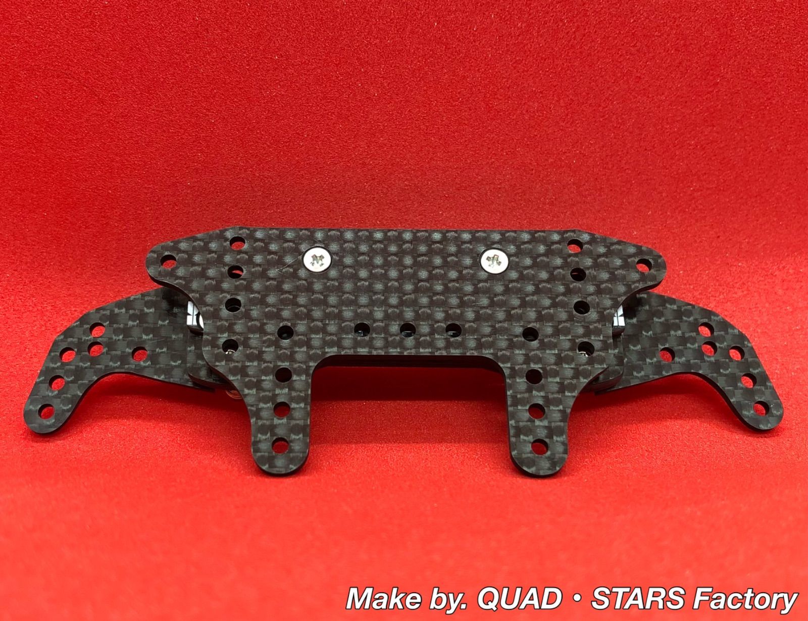 【ミニ四駆・カスタムパーツ】2軸ATピボットバンパー　J-CUP2022／フルカーボン【各種シャーシ専用加工も承ります❗️】