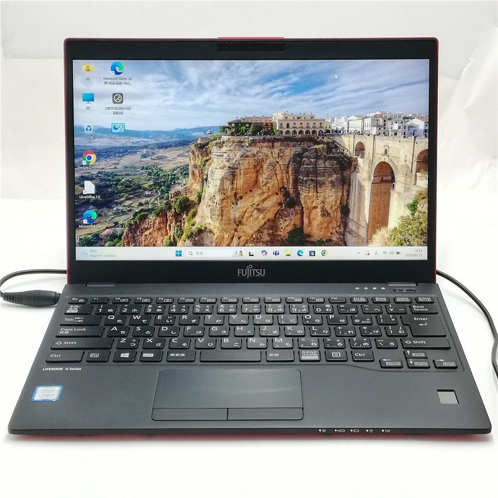 高性能 ノートパソコン 富士通 U939/B レッド 中古美品 Core i5 8365U 8GB 256GB 高速SSD 無線 Wi-Fi Bluetooth Windows11 Office 即使用可