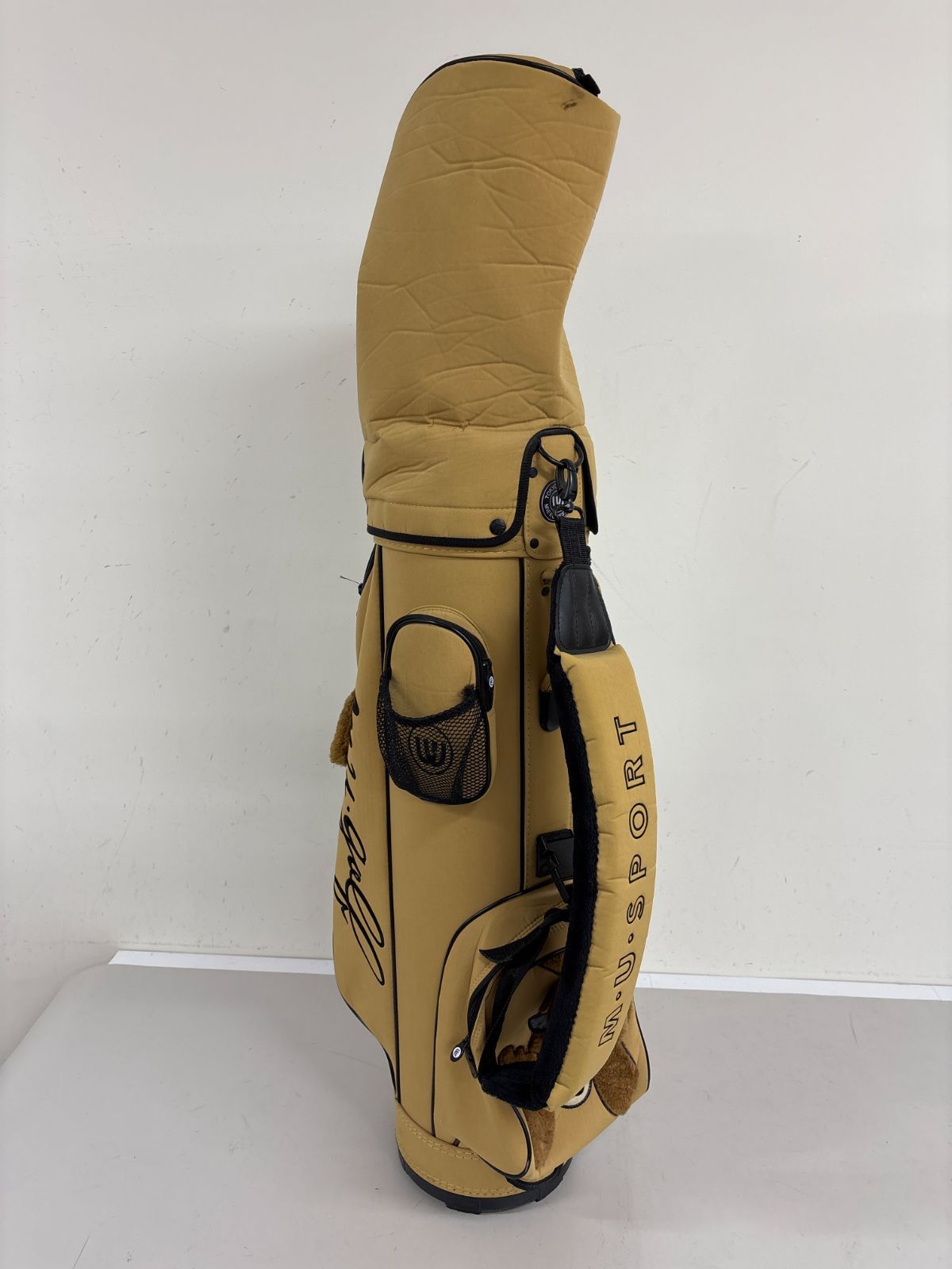 ★★送料無料【美品】M・U SPORTS ミエコウエサコ キャディバッグ アーモ 犬 ベージュ　＃ue