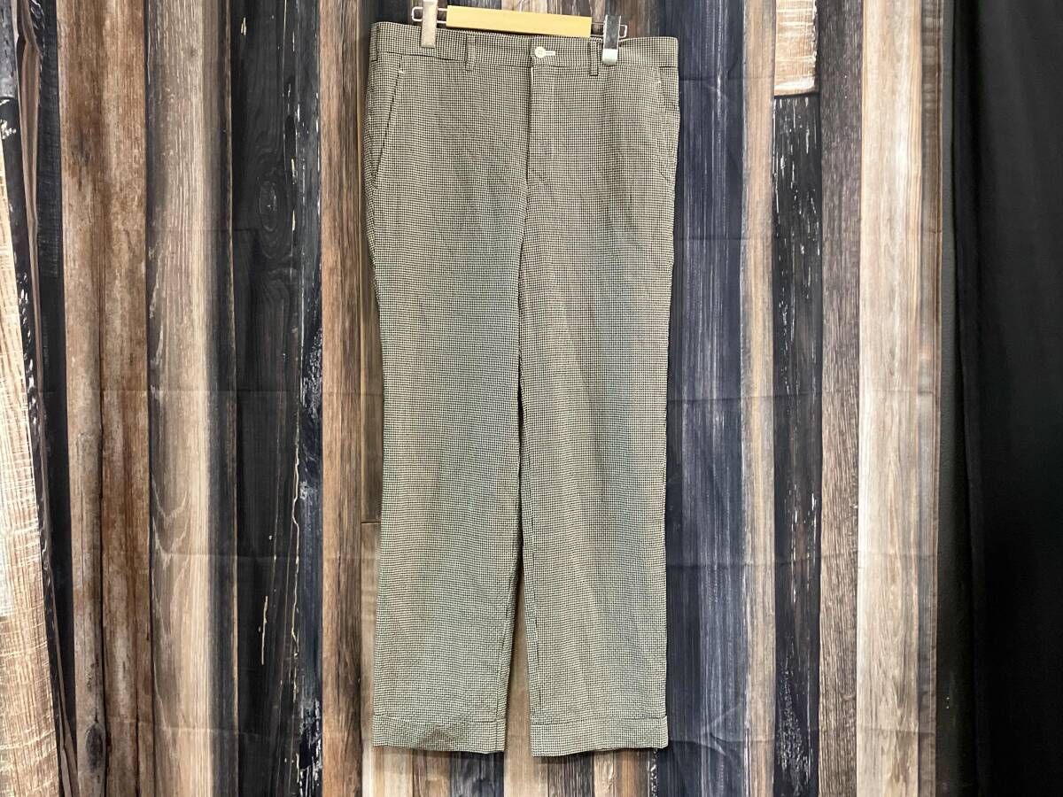 COMME des GARCONS HOMME PLUS ギャルソンオムプリュス ライトウールギンガムチェックパンツ 14SS サイズM カラー白×黒