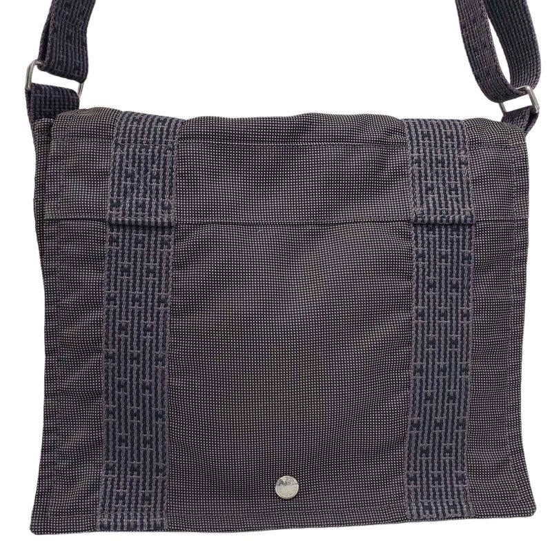 HERMES エルメス エールライン バサス PM グレー キャンバス ショルダーバッグ ユニセックス 【中古】 32605K444