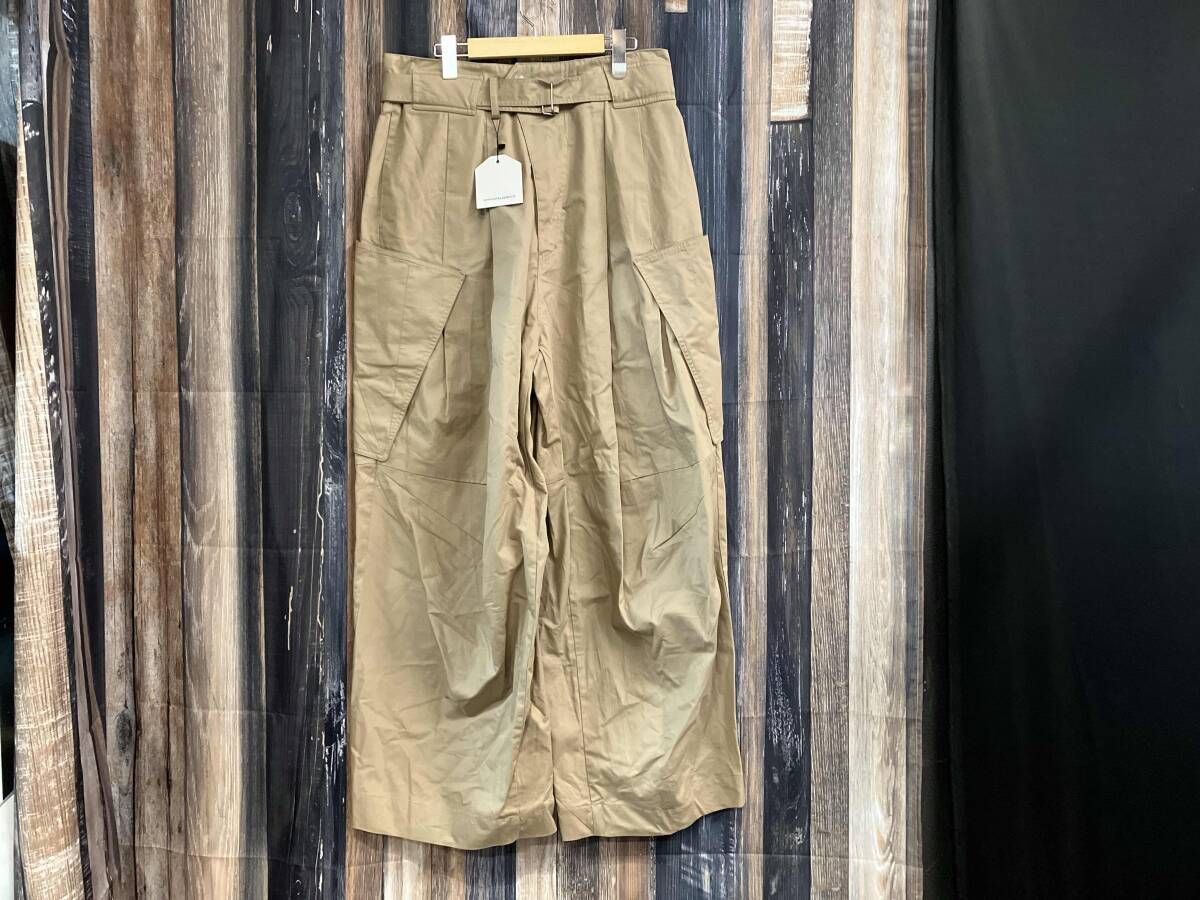 FFFPOSTALSERVICE WIDE BELTED DRAPED TROUTHERS エフエフエフ ポスタル サービス ワイド ベルテッド ドレープド トラウザーズ サイズ34