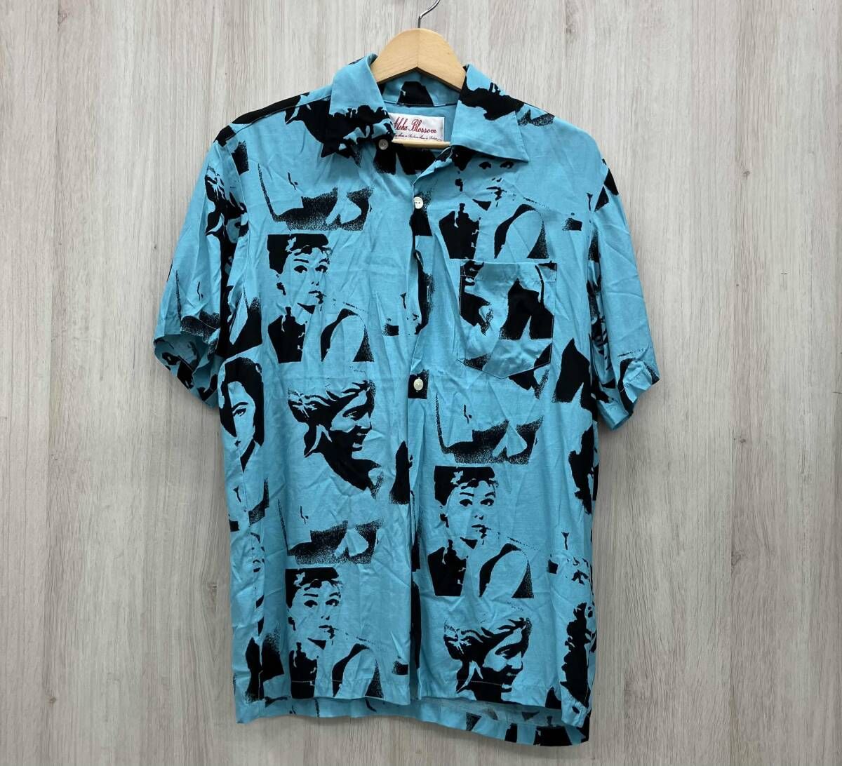 ALOHA BLOSSOM アロハ ブロッサム Mint Blue ミント ブルー Aloha Hawaiian Shirt アロハ ハワイアン シャツ VENUS レーヨン 藤沢大庭店