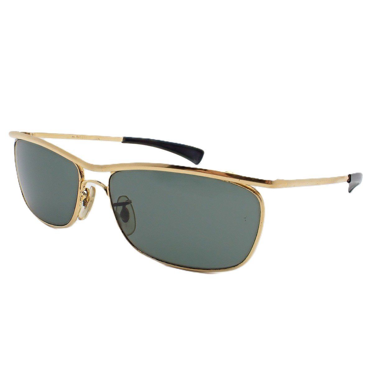 B＆L Ray-Ban レイバン サングラス オリンピアンⅡDX ブラック×ゴールド系 グリーン系レンズ【いおき質店】