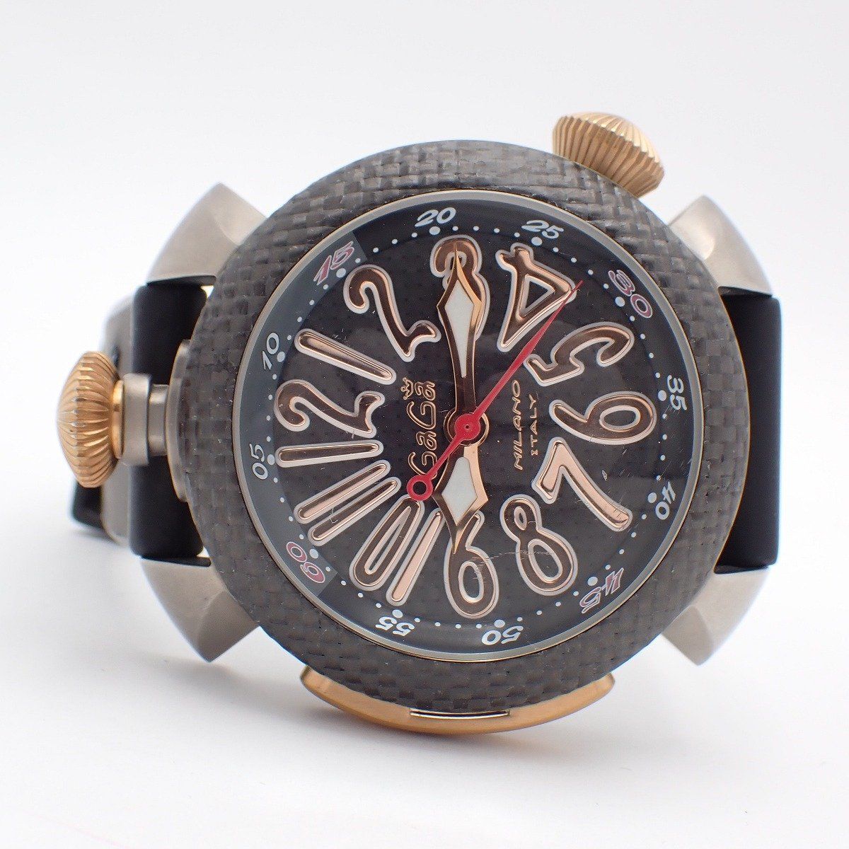 ガガミラノ ダイビング48MM 自動巻き メンズ 腕時計 チタン カーボン