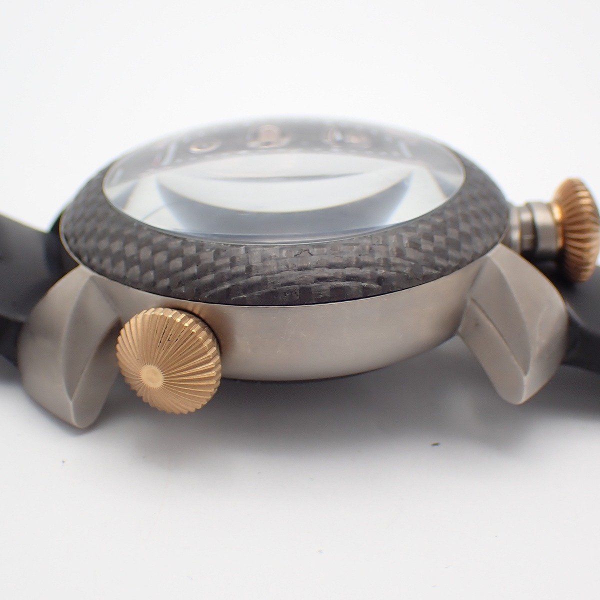 ぷ*ん様 ガガミラノ ダイビング カーボン仕様 ガガミラノ ダイビング48MM 自動巻き メンズ 腕時計 チタン カーボン