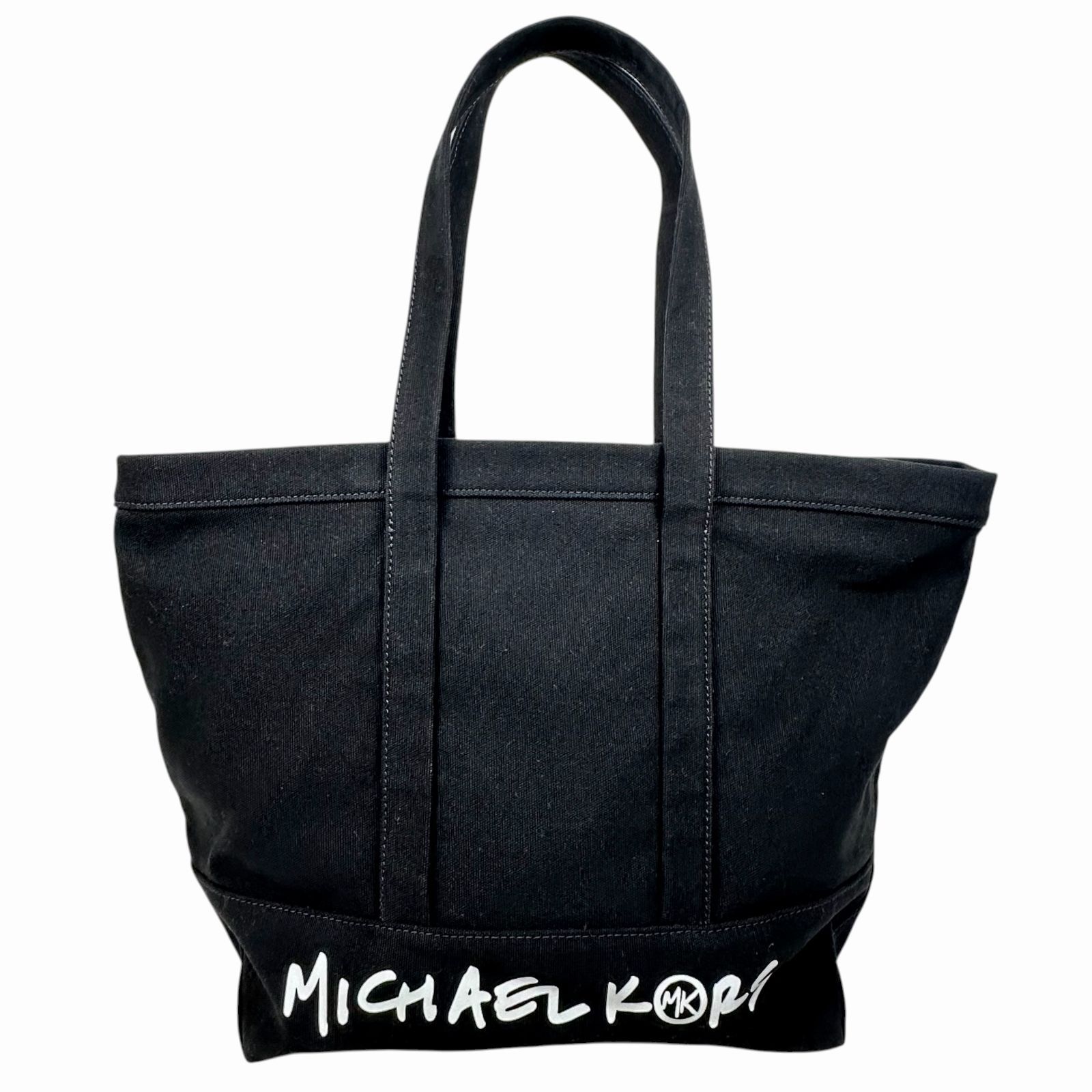 MICHAEL KORS】マイケルコース 布トートバッグ 黒 ブラック ショルダーバッグ トートバッグ 布袋 レディース 【中古品】 USED-A 【9304】
