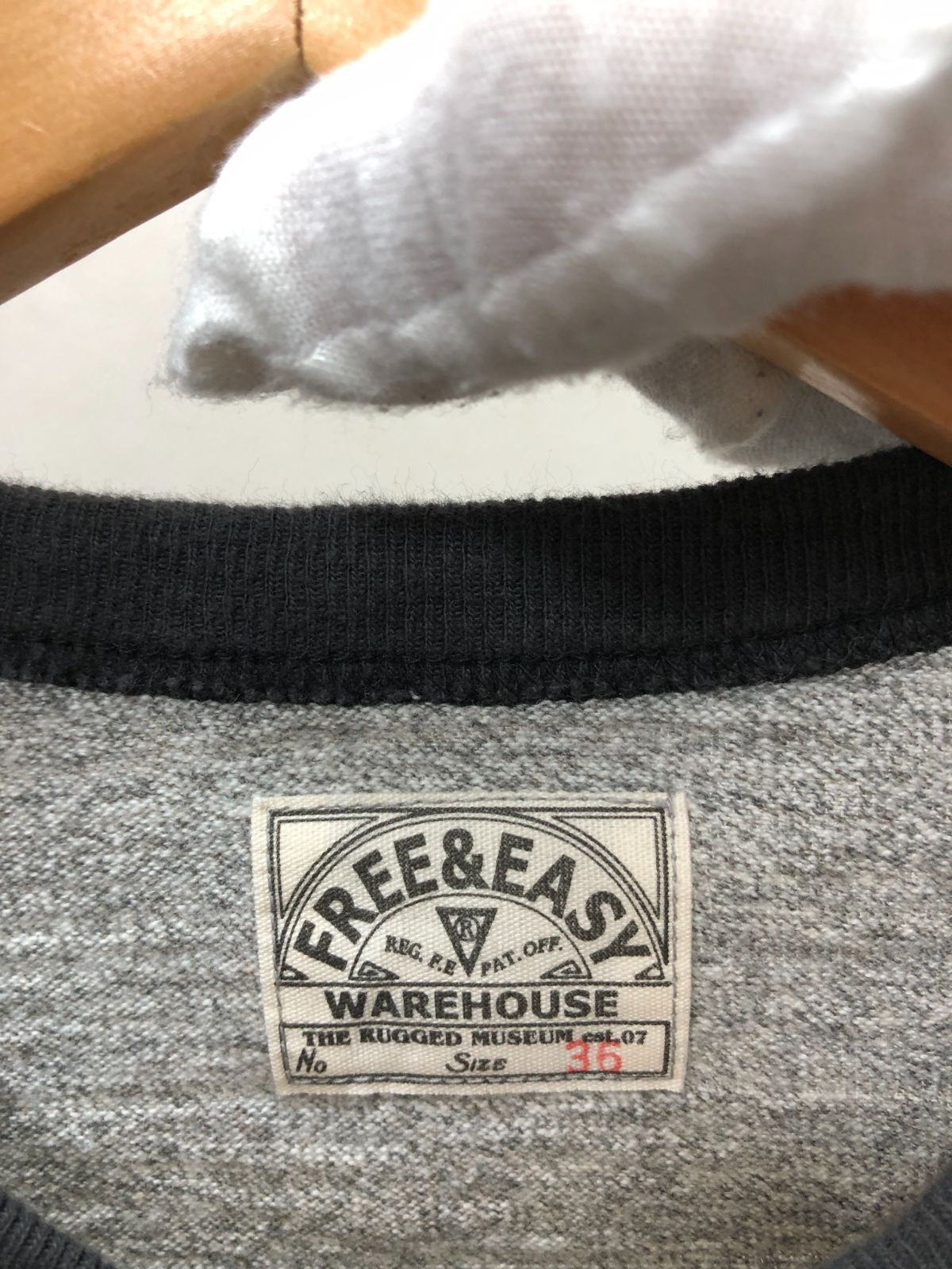 526061 WAREHOUSE FREE&EASY JOLLY ROGER Tシャツ 36 グレー ウエア