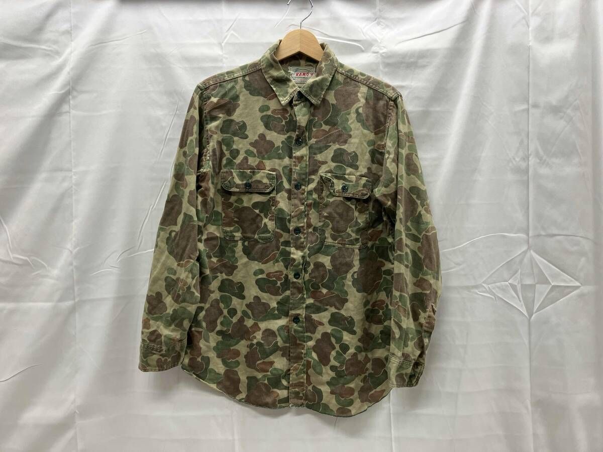 KAMO 長袖シャツ DUCK HUNTER FLOG SKIN Mサイズ グリーン