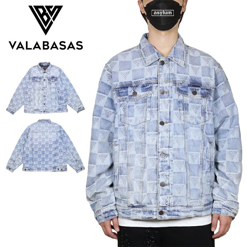バラバサス ジャケット VALABASAS デニムジャケット アウター ウォッシュ加工 メンズ レディース ブランド 大きいサイズ おしゃれ おすすめ 人気 ストリート valabasas010 M L