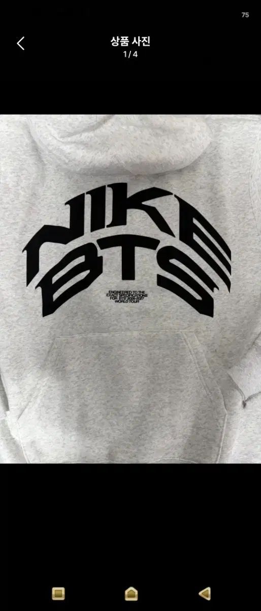 NIKE X BTS コラボ フーディー Tシャツ グレー