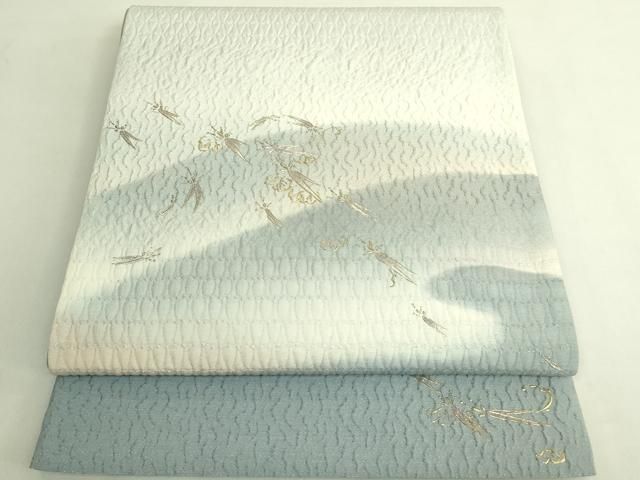平和屋着物●極上　 金彩友禅　卓越技能者・名工・和田光正監修　華陽　太鼓柄袋帯　舞葉文　金銀彩　逸品　DZAB6860kh6