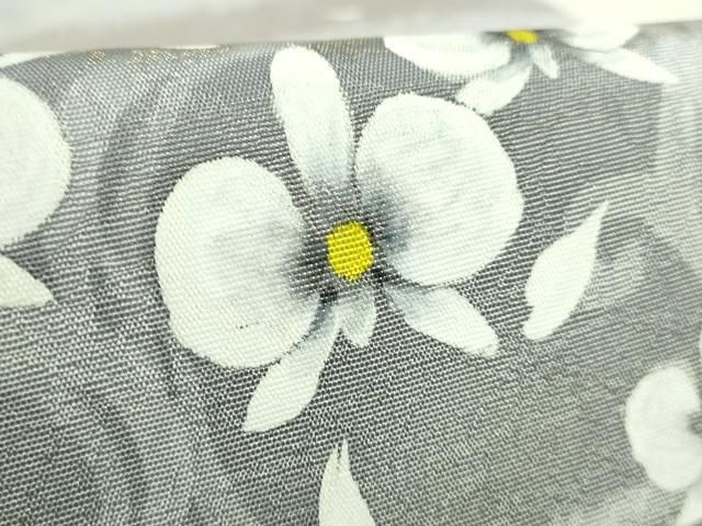 平和屋着物●極上　両面　太鼓柄袋帯　胡蝶蘭　花鳥間道　やまと誂製　逸品　DZAB6864kh6